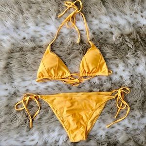 Yellow String Bikini